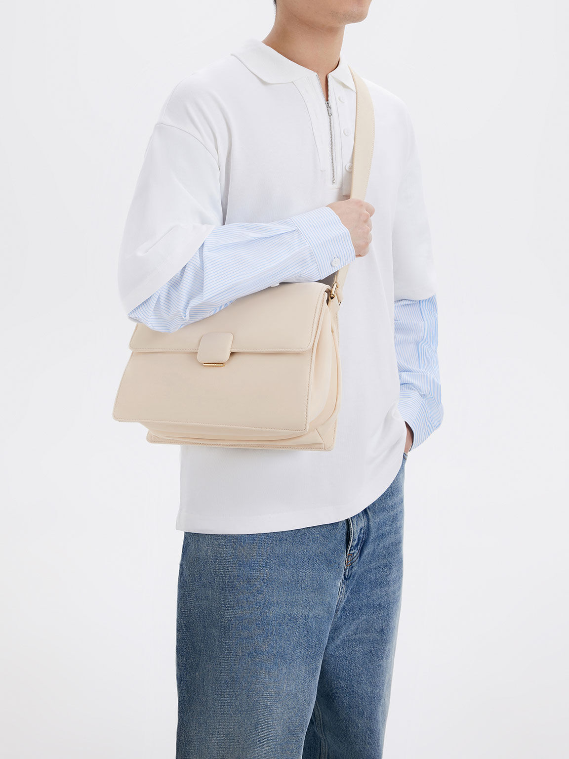 Charles and keith nylon strap bag cheap