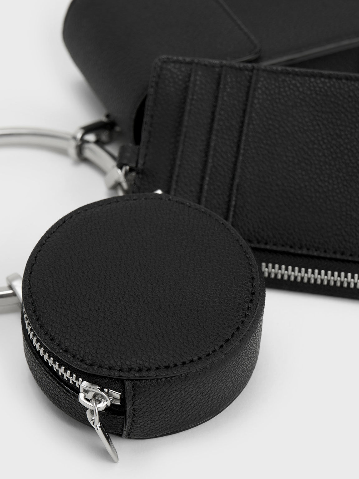 Black Chain Strap Ring-Detail Mini Bag - CHARLES & KEITH PH