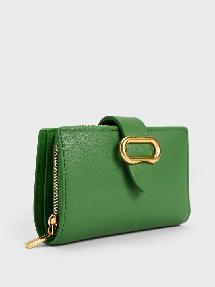 Daki Belted Wallet, Green, hi-res