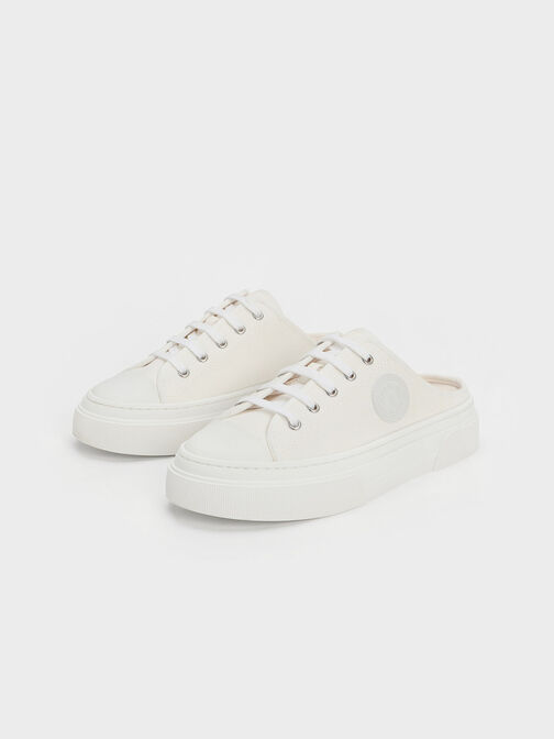 Kay Canvas Slip-On Sneakers, White, hi-res
