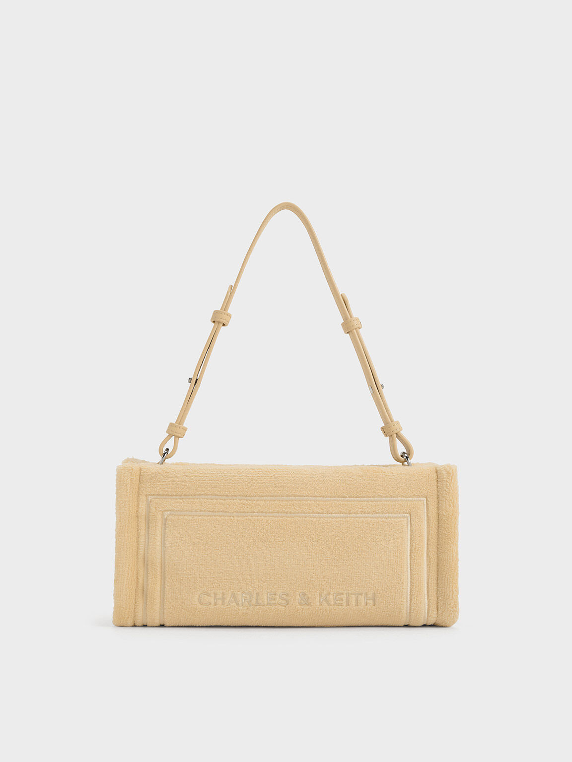 Loey Textured Shoulder Bag Beige