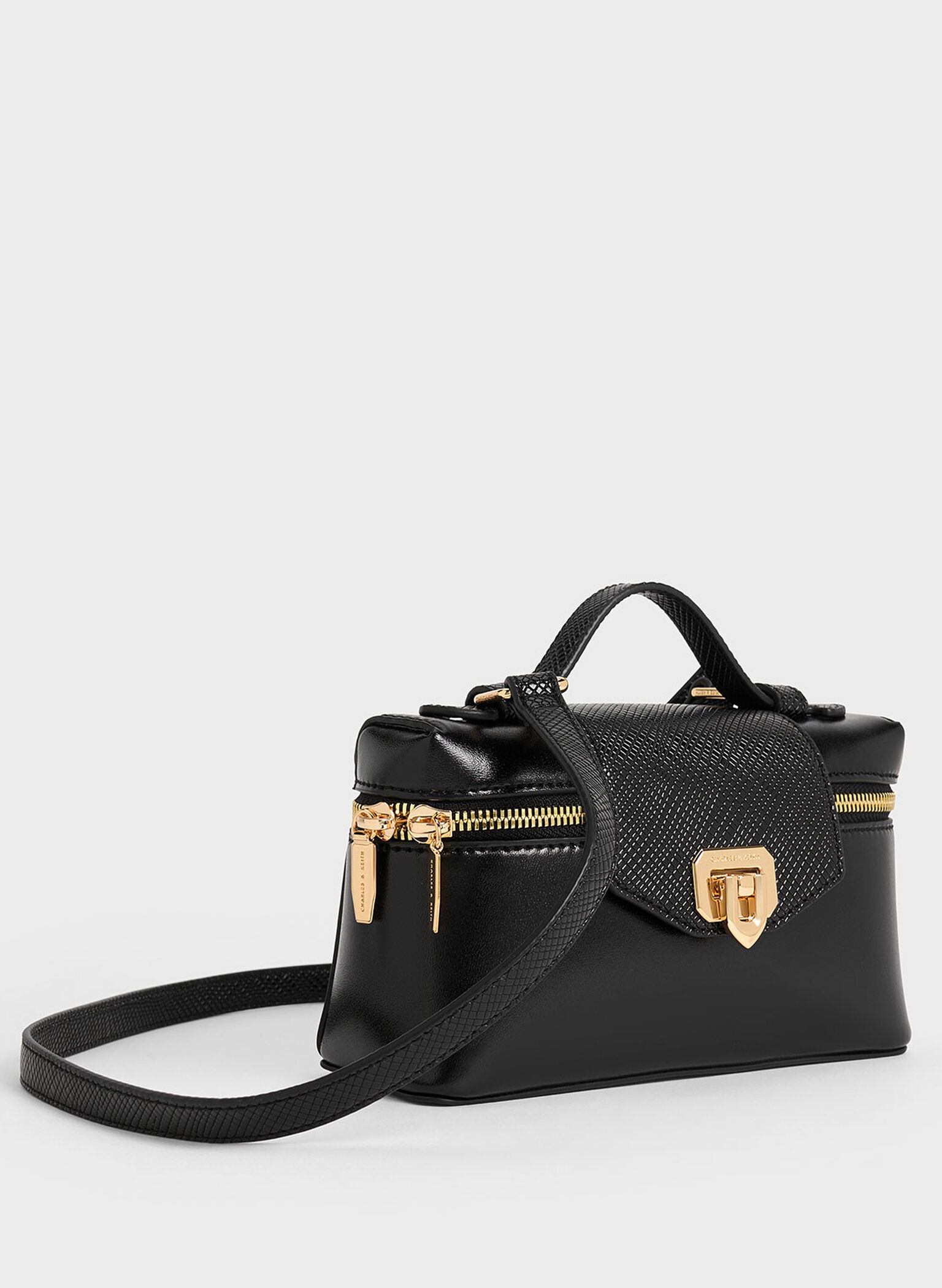 Arwen Top Handle Vanity Bag, Black, hi-res