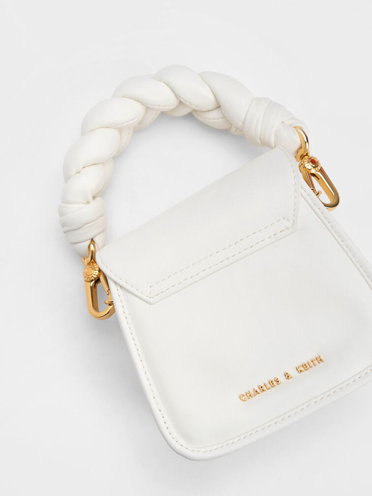 Moira Braided Handle Pouch, White, hi-res