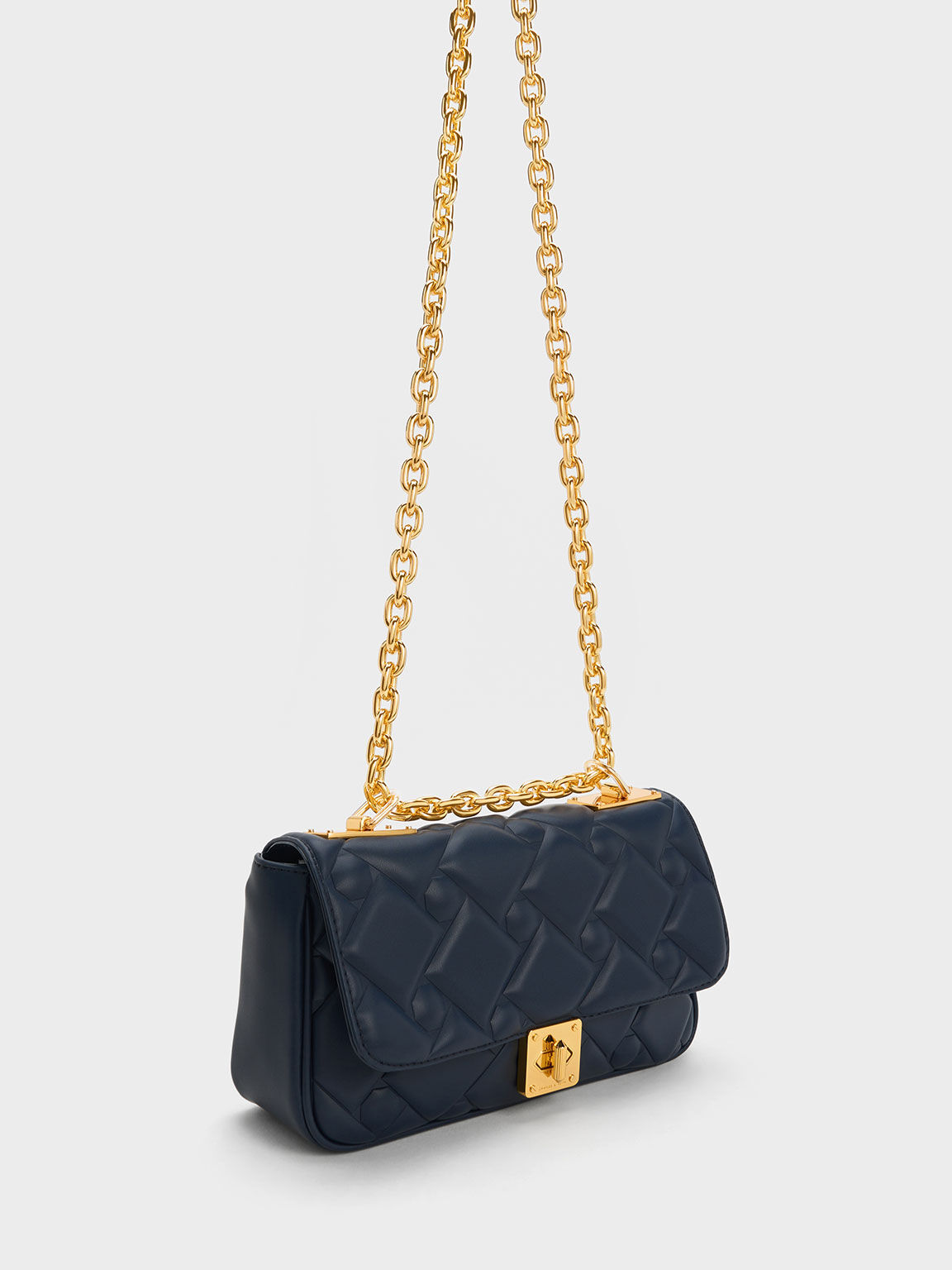 Bolso acolchado azul marino online