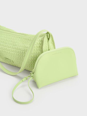 Bolso alargado texturizado, Verde intenso, hi-res