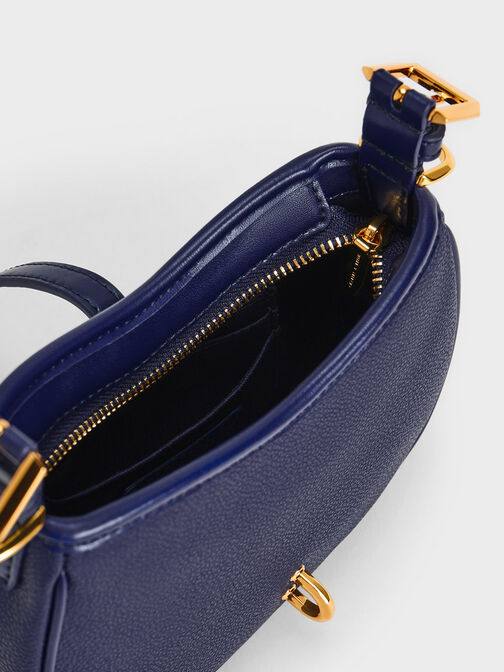 Thessaly Metallic Accent Bag, Navy, hi-res