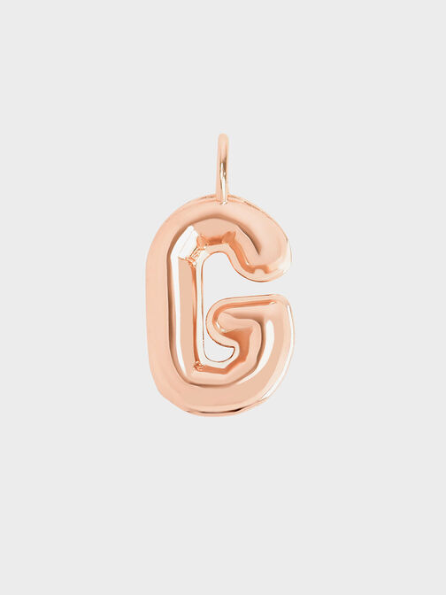 Alphabet 'G' Charm, Rose Gold, hi-res