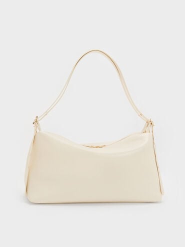 Rey Slouchy Shoulder Bag, Cream, hi-res