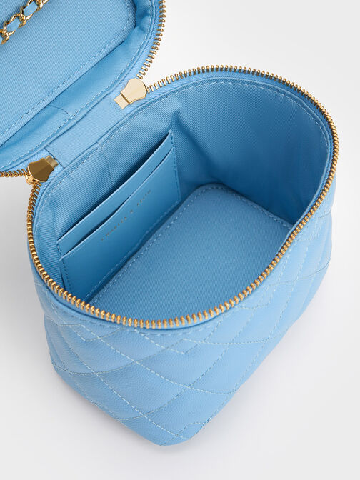 Nezu Quilted Boxy Bag, Light Blue, hi-res