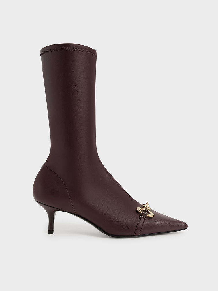 Elery Slip-On Ankle Boots, Dark Brown, hi-res