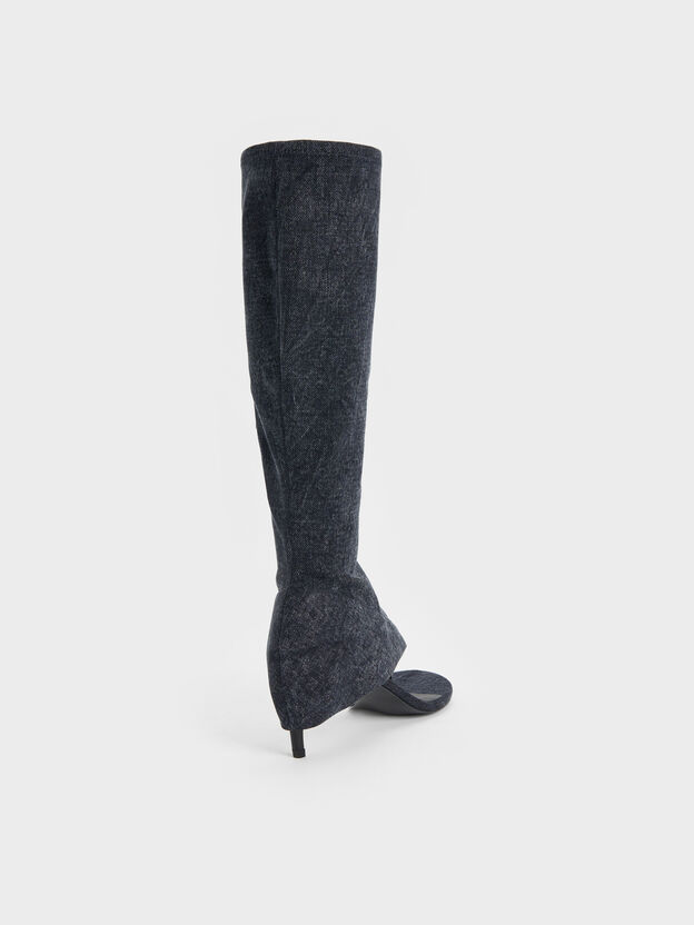 Aether Denim Thong Boots, Dark Blue, hi-res