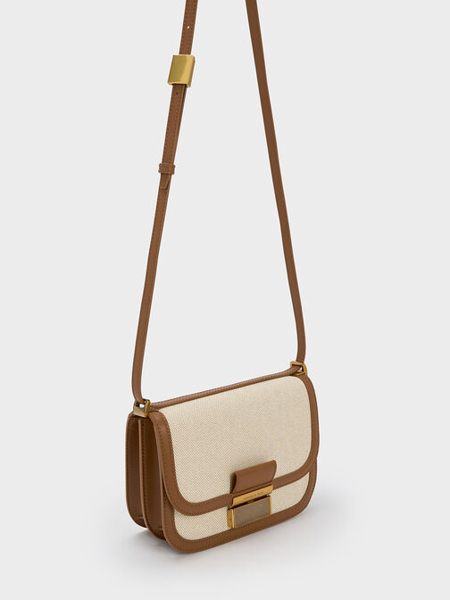 Charlot Canvas Crossbody Bag, Chocolate, hi-res