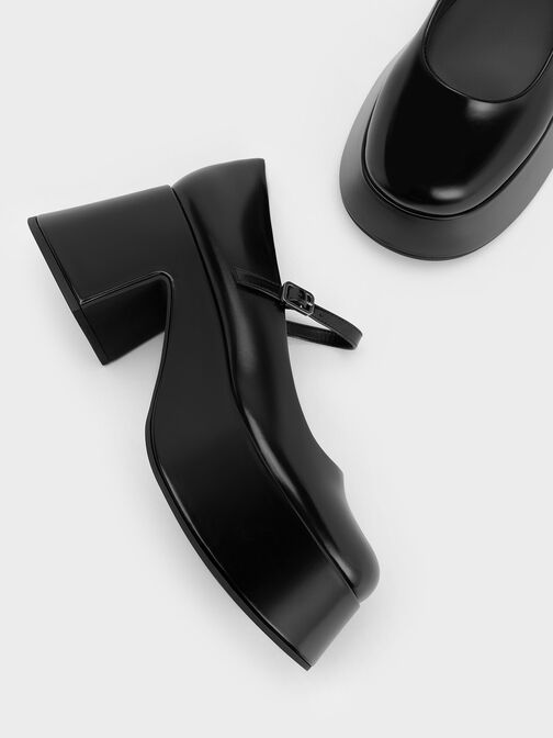 Platform Mary Janes, Black Box, hi-res