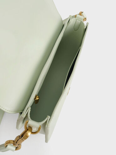 Gabine Saddle Bag, Mint Green, hi-res