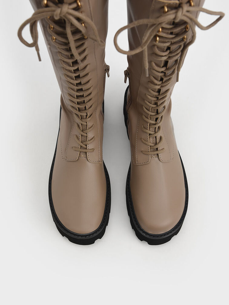 Commute Knee-High Boots​, Taupe, hi-res