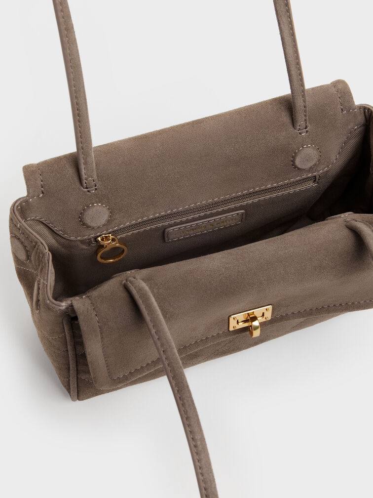 Apfra Quilted Tote Bag, Stone Grey, hi-res