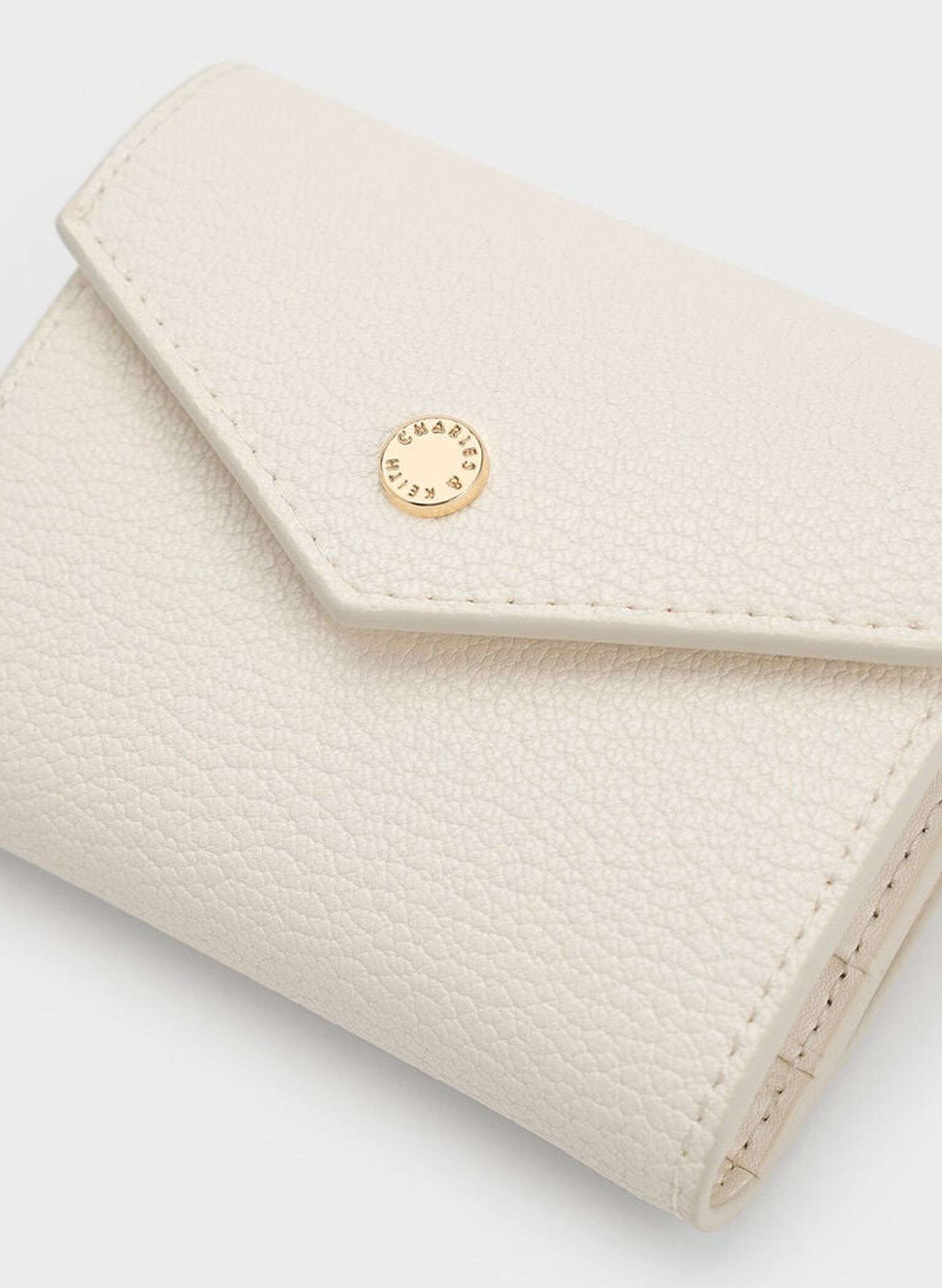 Cartera Marlowe tipo sobre corto, Crema, hi-res