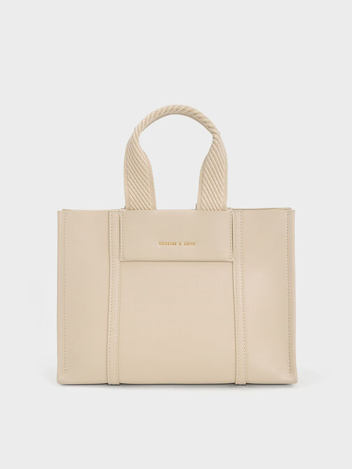 Minibolso tote Shalia, Beige, hi-res