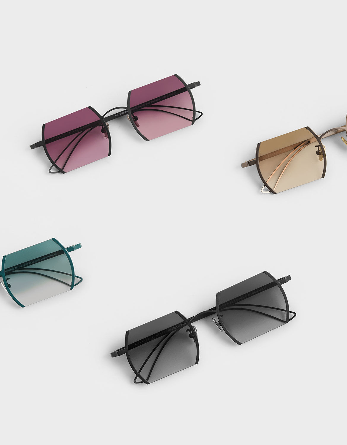 black tinted round sunglasses