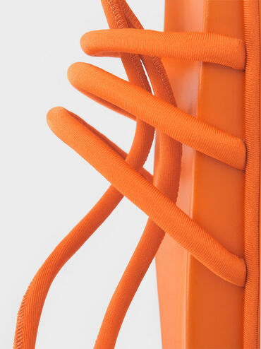 Toni Tubular Tie-Around Sandals, Orange, hi-res