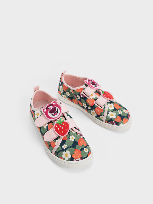 Girls' Lotso Strawberry-Print Sneakers, Pink, hi-res