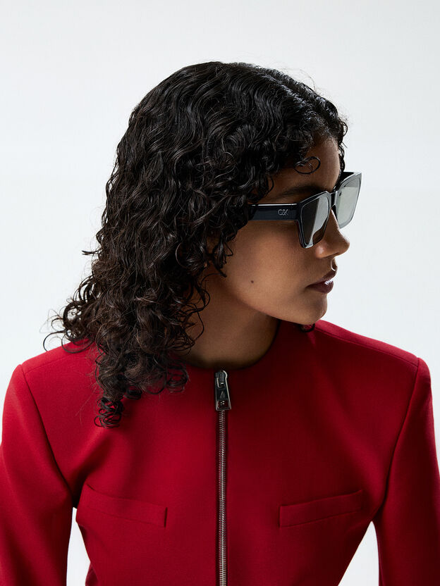 Angular Sunglasses, Jet Black, hi-res
