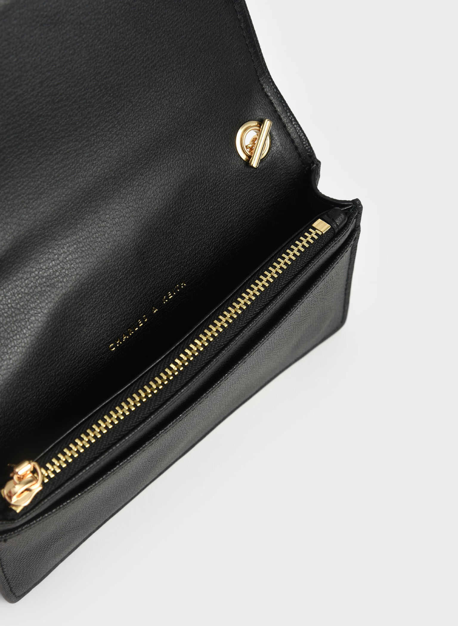 Quilted Pouch, Black, hi-res