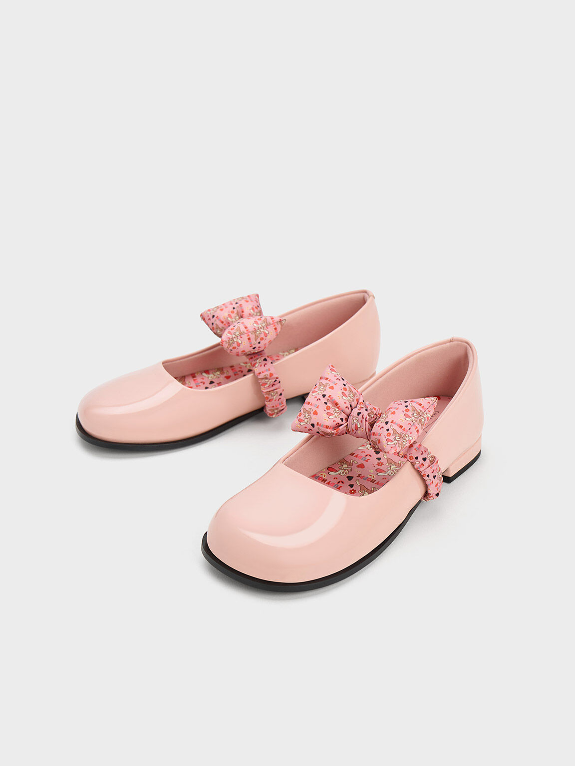 Girls' Judy Hopps Puffy Bow Ballerinas, Pink, hi-res