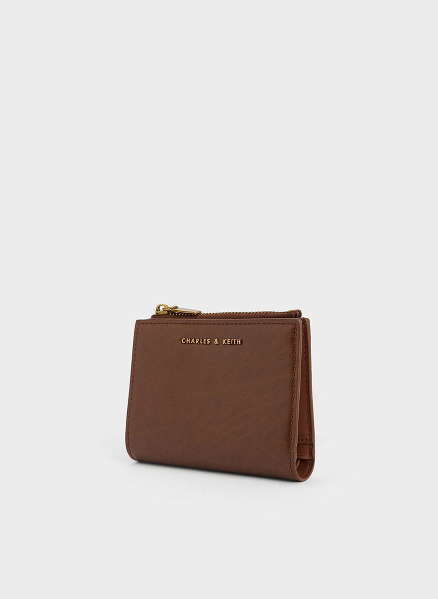 Harmonee Top Zip Small Wallet, Chocolate, hi-res
