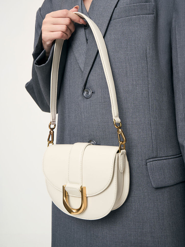 Mini Gabine Saddle Bag, Cream, hi-res