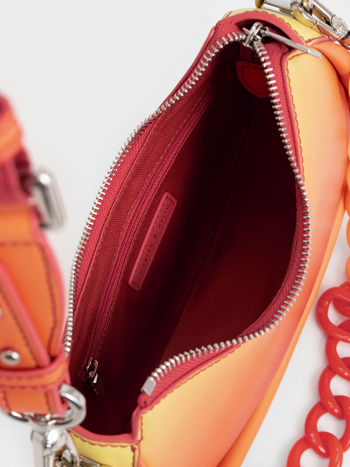Lana Curved Shoulder Bag, Sunset, hi-res
