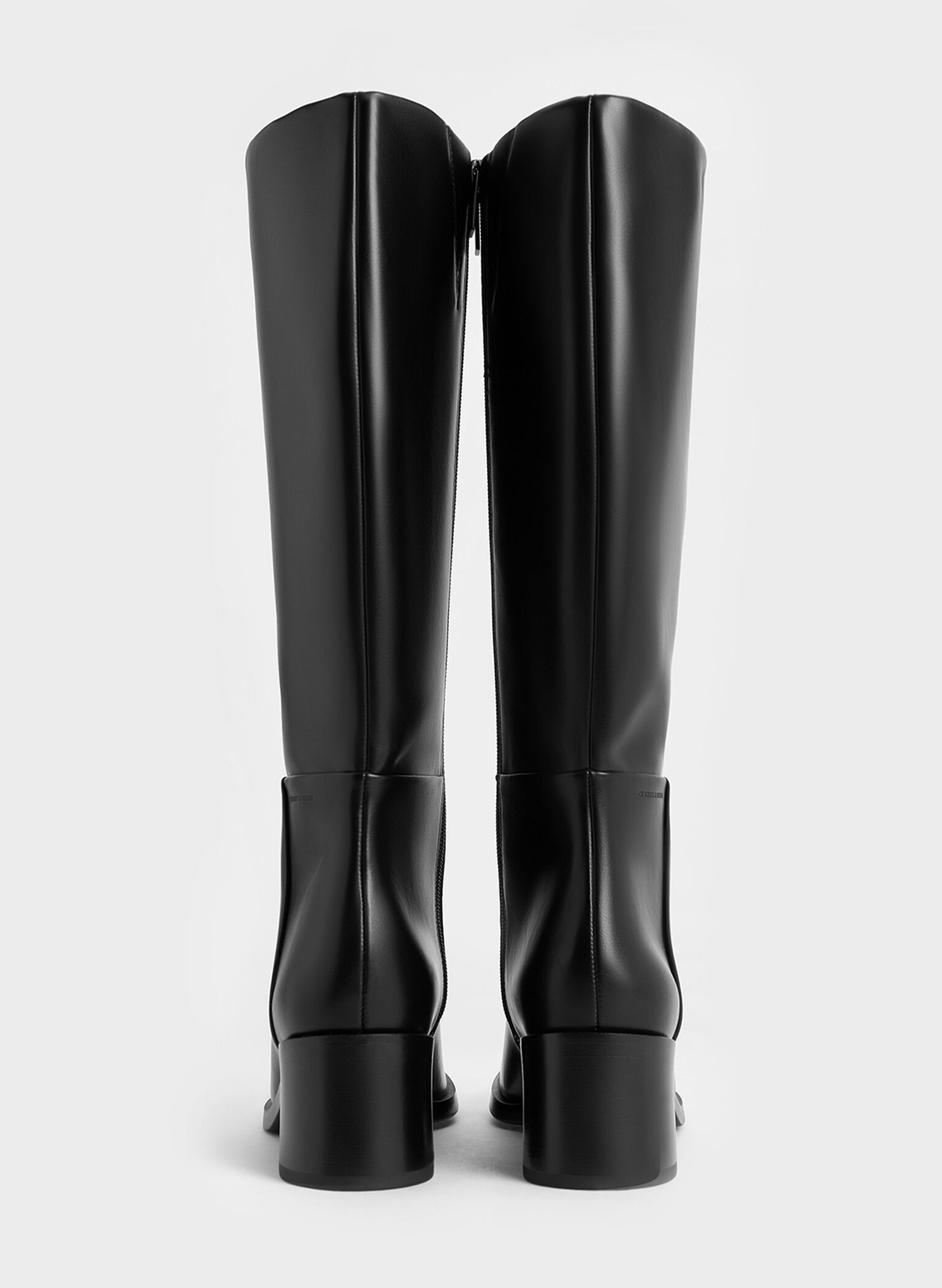 Botas altas Louise con tacón de bloque, Negro, hi-res
