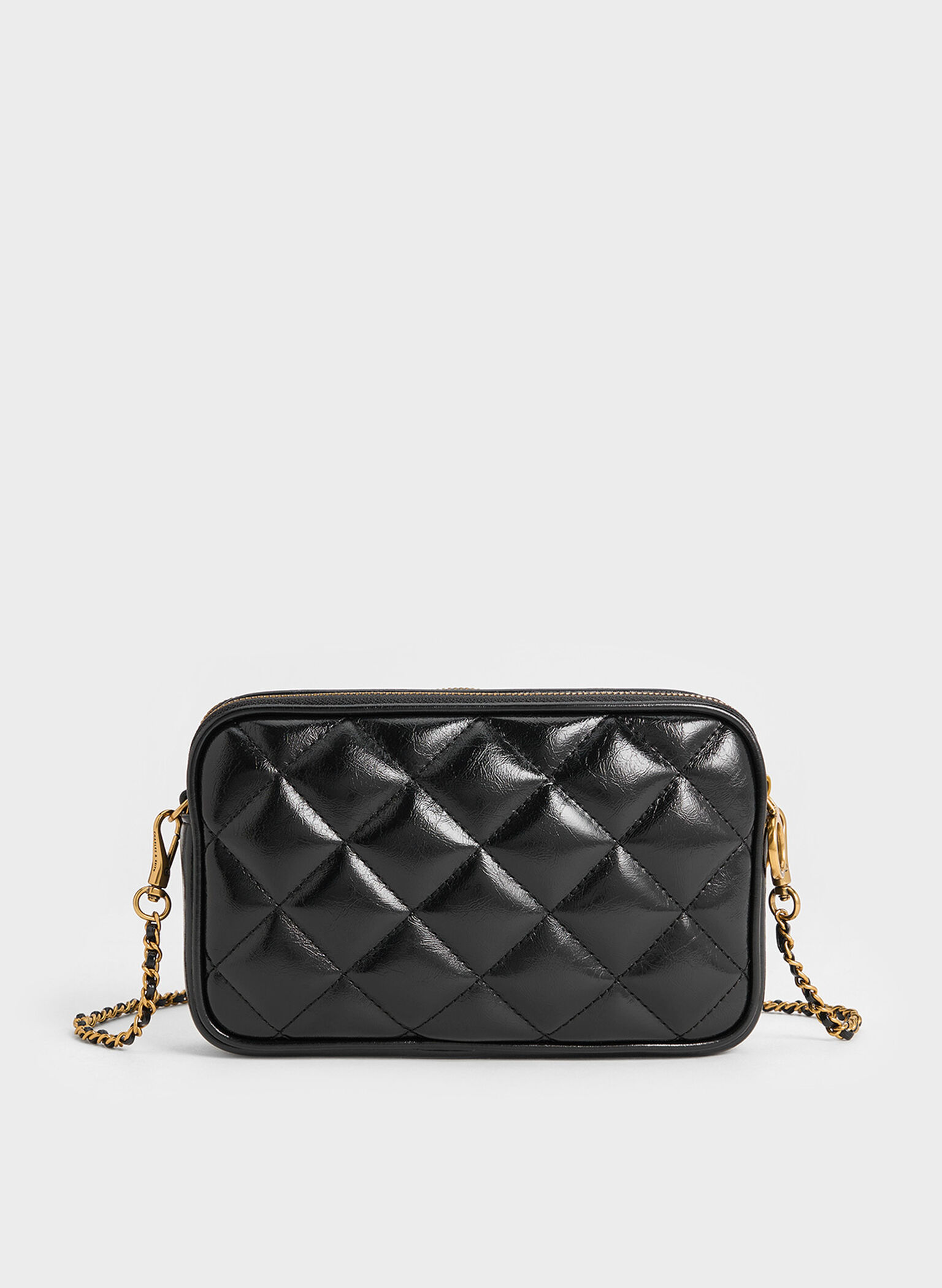 Mini Apfra Quilted Crossbody Bag, Black, hi-res