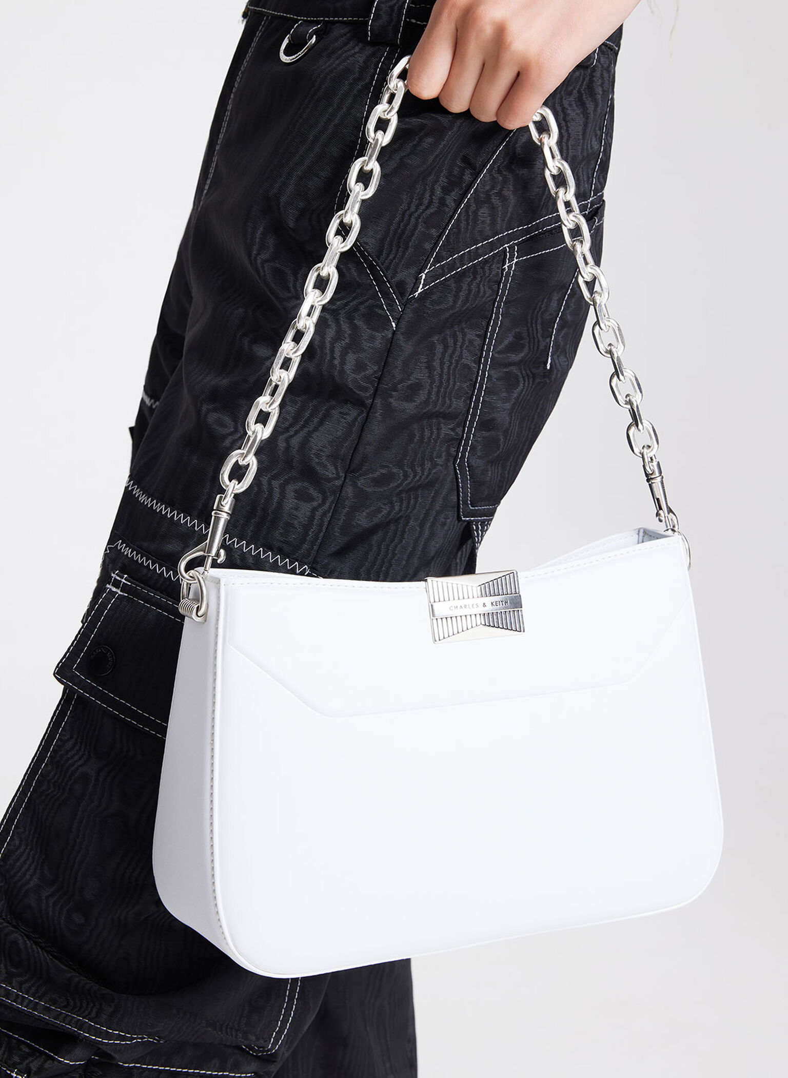 Kalinda Shoulder Bag, White, hi-res