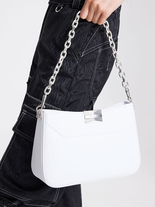 Kalinda Shoulder Bag, White, hi-res