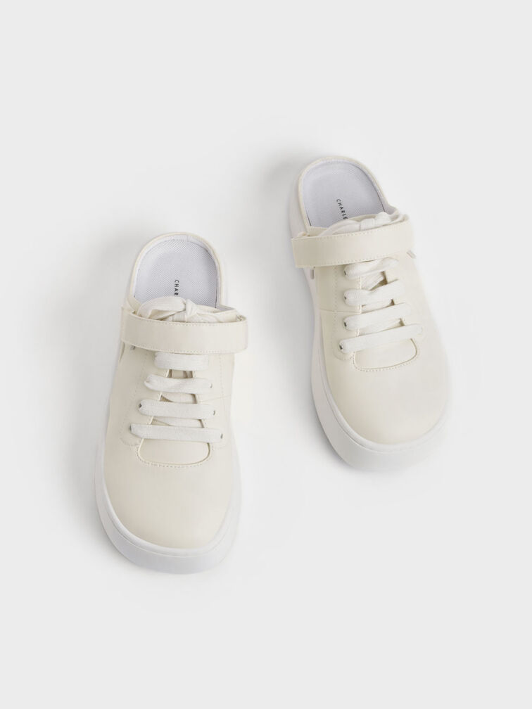 Skye Lace-Up Sneaker Mules, Chalk, hi-res