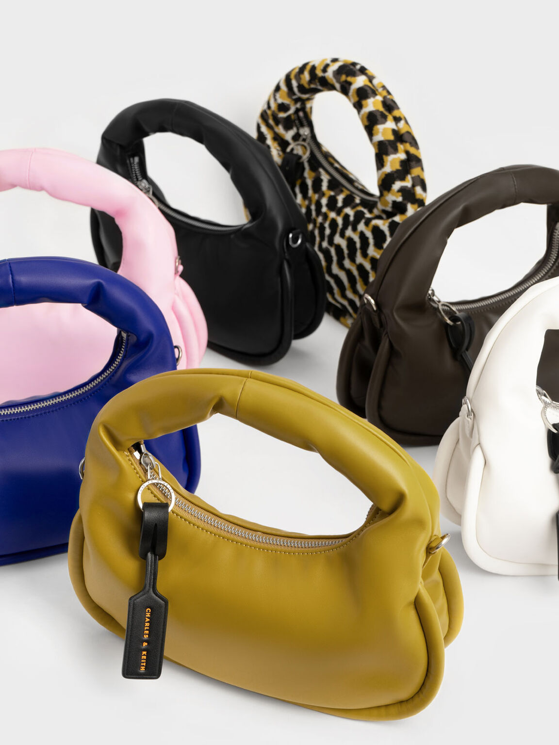 Yama Crescent Hobo Bag, Black, hi-res