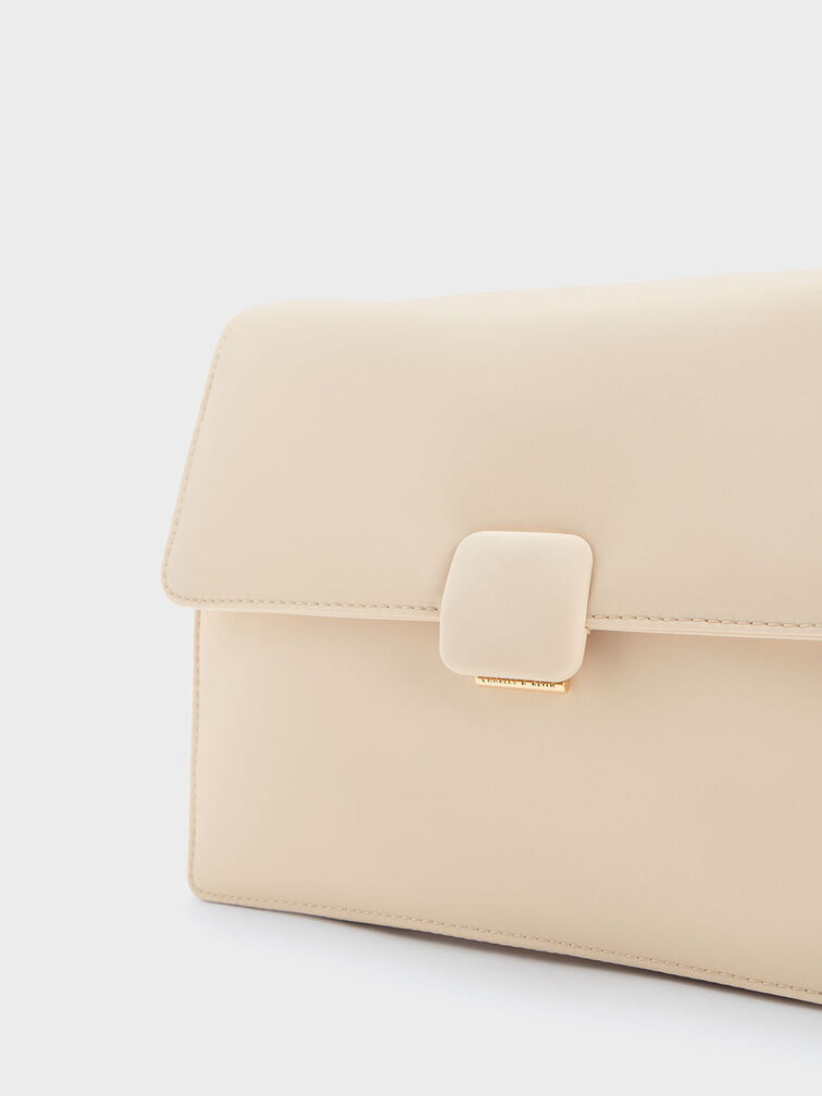 Beige Koa Nylon Crossbody Bag CHARLES & KEITH SG