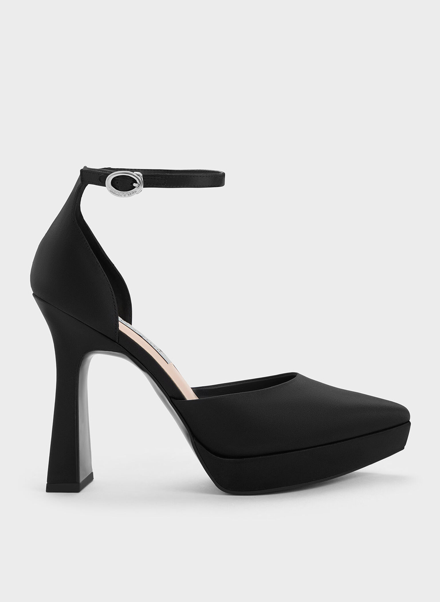 Black Ankle Strap D'Orsay Pumps - CHARLES & KEITH MY
