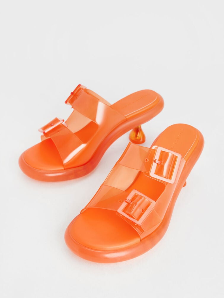 Madison 果凍雙釦帶拖鞋, 橘色, hi-res