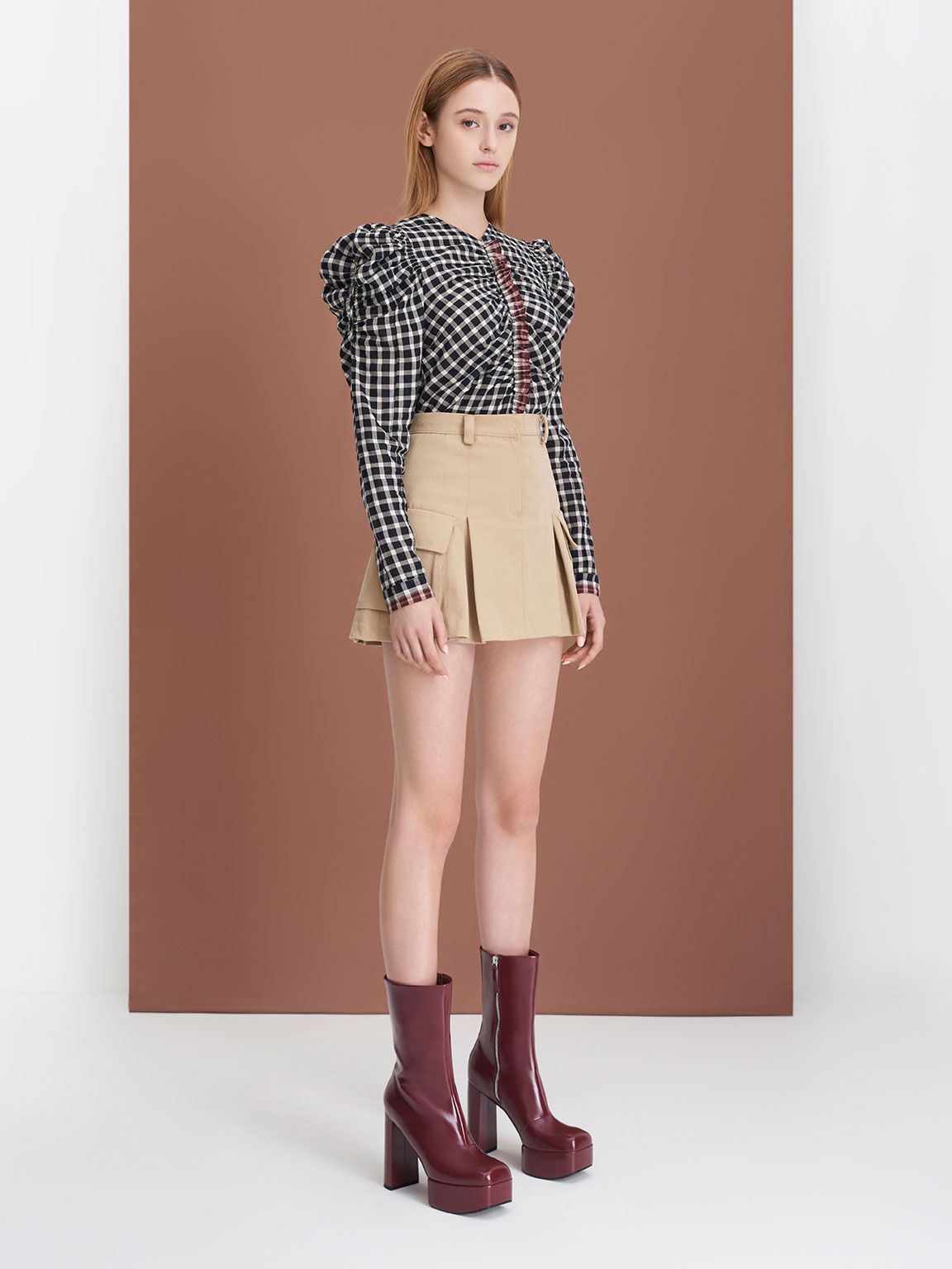 Corinth Blade Heel Boots, Maroon, hi-res