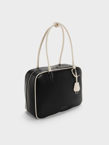 Bolso bowling grande Sianna bicolor, Multicolor, hi-res