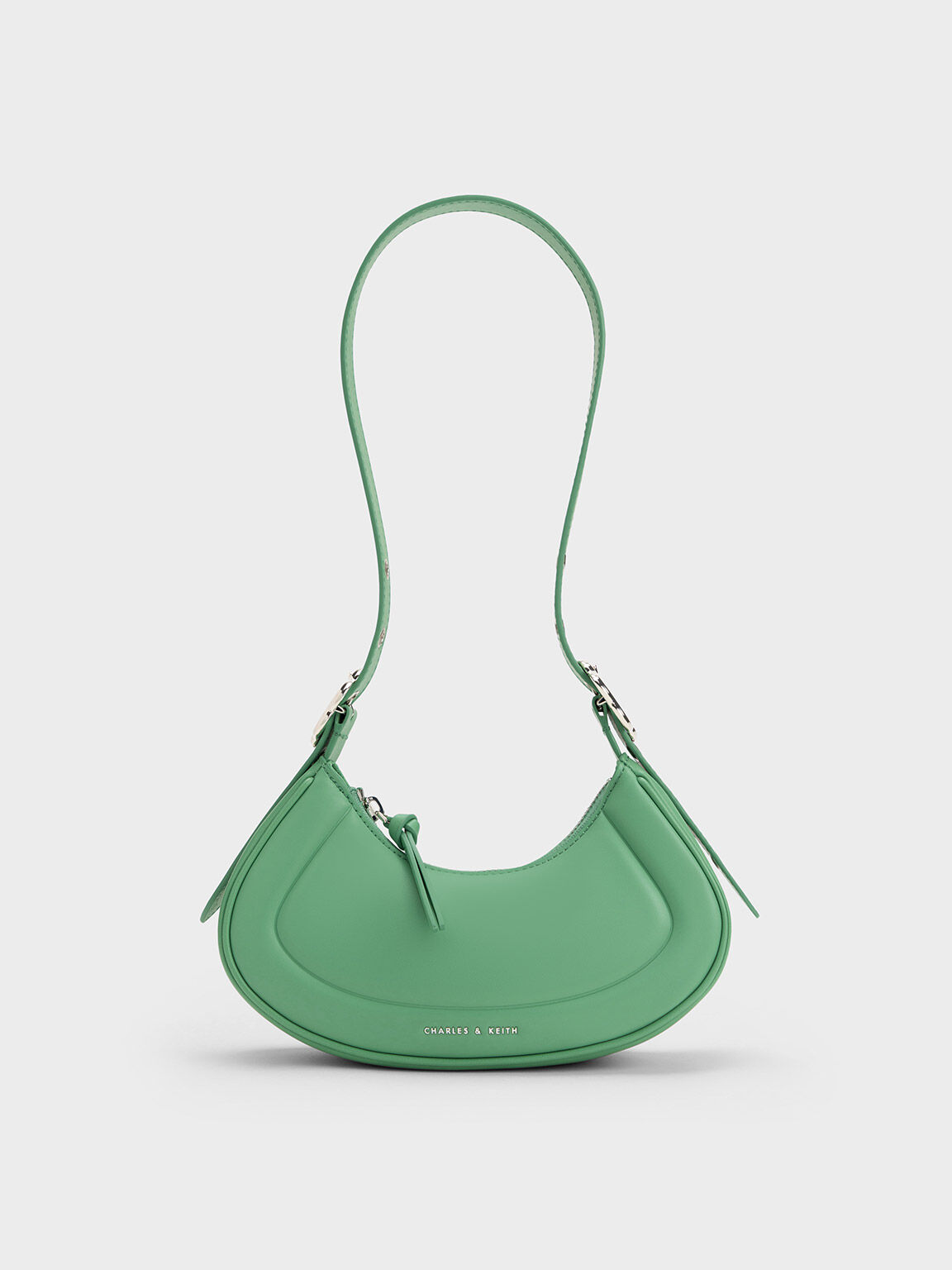 Green Petra Curved Shoulder Bag CHARLES & KEITH OM