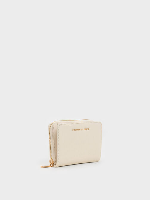 Zip-Around Small Wallet, Cream, hi-res