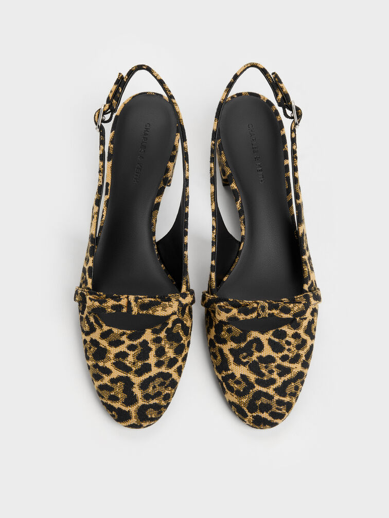 Kaleen Leopard-Print Slingback Pumps, Animal Print Natural, hi-res