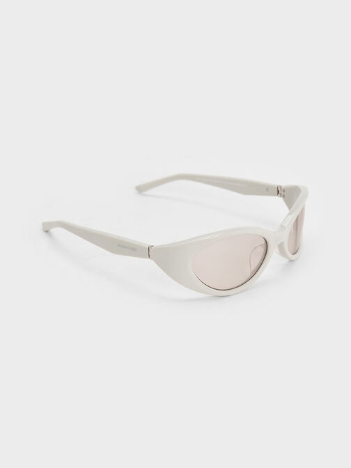 Gafas de sol deportivas ovaladas Eden, Blanco tiza, hi-res