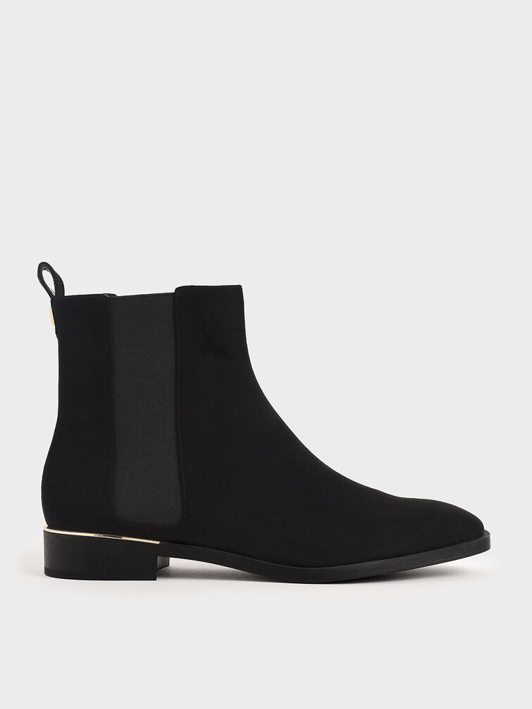 Textured Chelsea Boots, Black Textured, hi-res