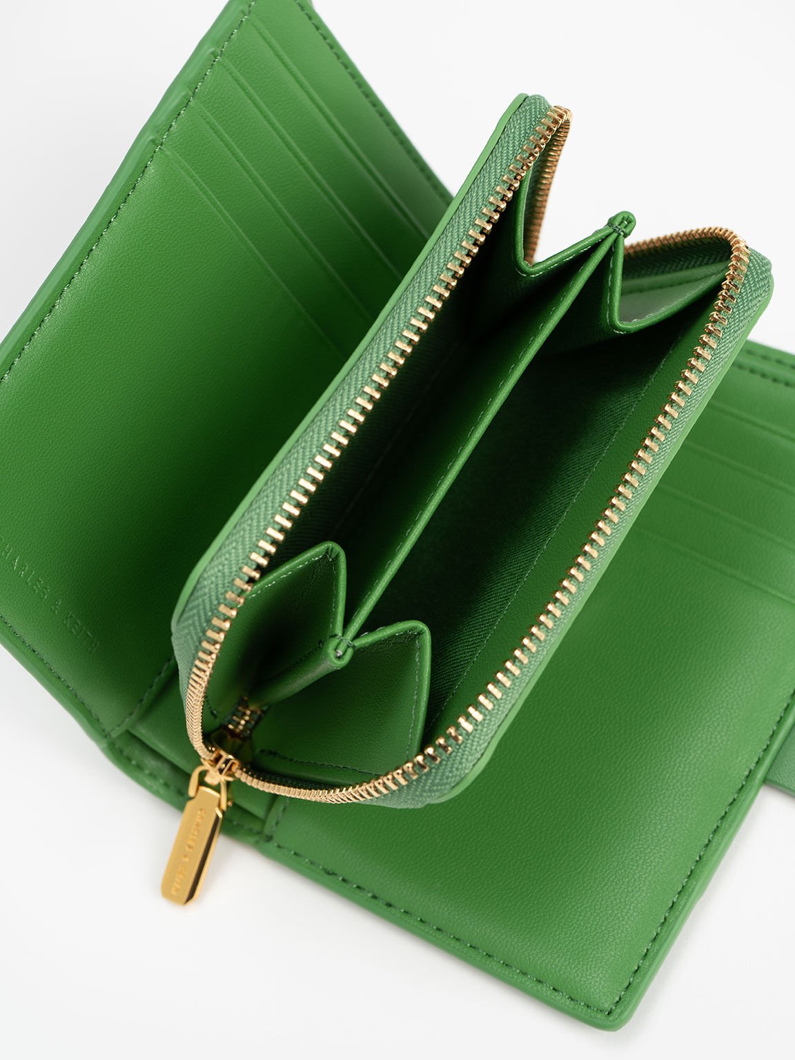 Daki Belted Wallet, Green, hi-res