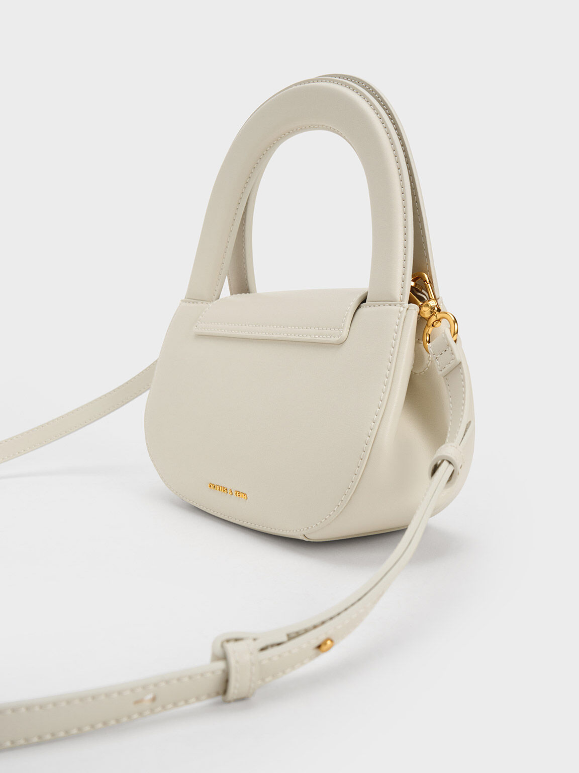Double Handle Curved Tote, Chalk, hi-res
