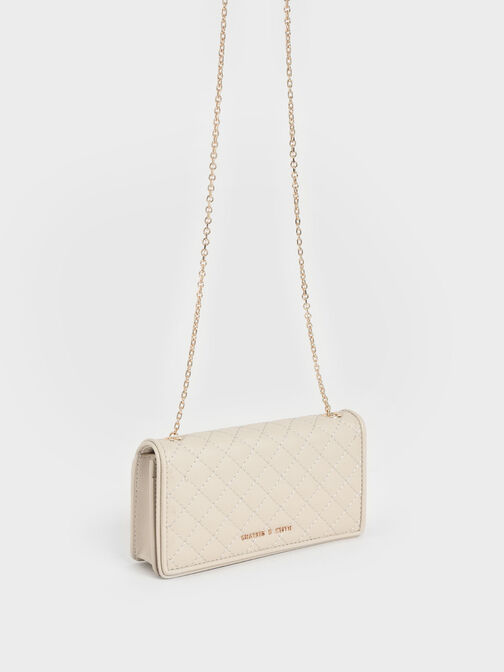 Quilted Pouch, Cream, hi-res